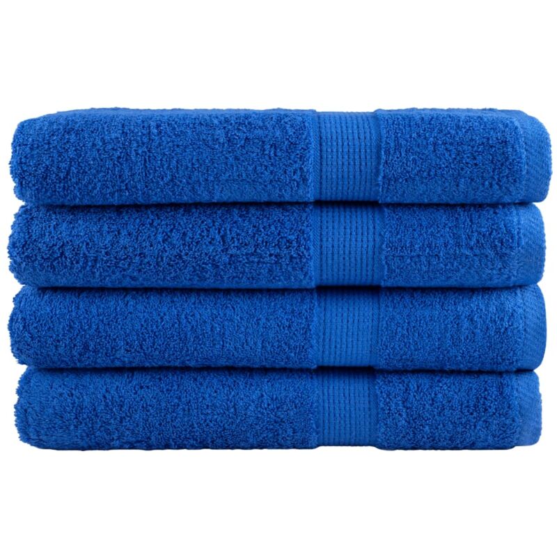 Asciugamani Per Sauna Solund 4 Pz Blu 80x200cm 600gsm Vidaxl