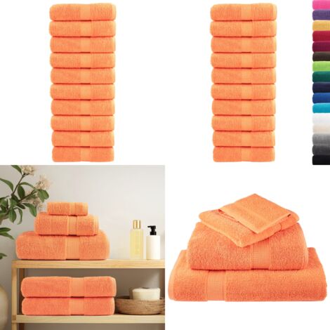 Asciugamani Premium SOLUND 10 pz Arancione 30x30 cm 600 g/m² - Asciugamani per il viso - Asciugamani per le mani