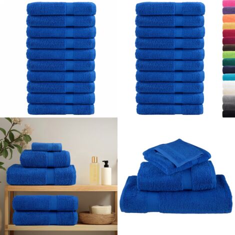 Asciugamani Premium SOLUND 10 pz Blu 100x200 cm 600 g/m² - Asciugamani in cotone - Asciugamani per uso domestico