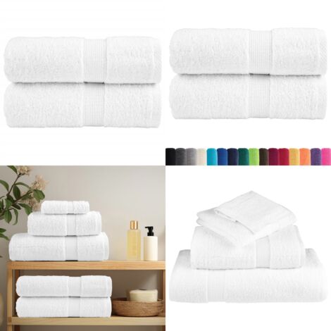 Asciugamani Premium SOLUND 2 pz Bianco 30x30 cm 600 g/m² - Asciugamani per il viso - Asciugamani per le mani