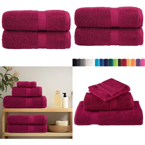 Asciugamani Premium SOLUND 2 pz Bordeaux 30x30 cm 600 g/m² - Asciugamani per il viso - Asciugamani per le mani