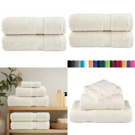 Asciugamani Premium SOLUND 2 pz Crema 30x30 cm 600 g/m² - Asciugamani per il viso - Asciugamani per le mani