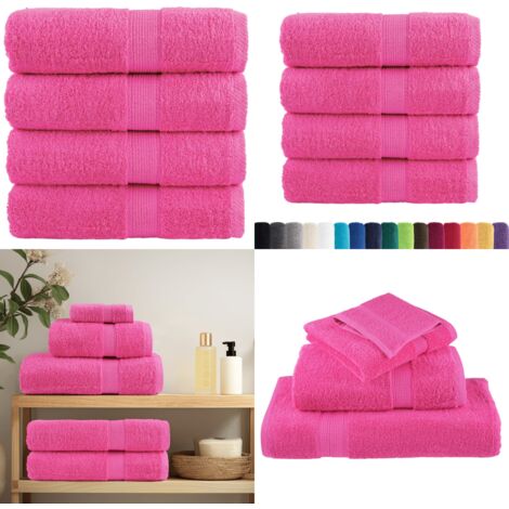 Asciugamani Premium SOLUND 4 pz Rosa 30x30 cm 600 g/m² - Asciugamani per il viso - Asciugamani per le mani