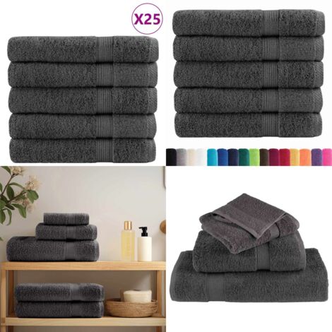 Asciugamani Premium SOLUND 50 pz Antracite 100x200 cm 600 g/m² - Asciugamani in cotone - Asciugamani premium