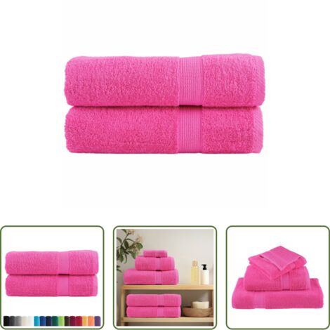 Asciugamani rosa -  Asciugamani Premium SOLUND 2 pz Rosa 50x100 cm 600 g/m²