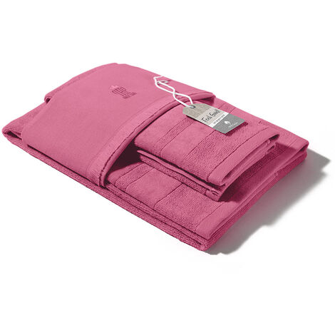 Asciugamani Salvietta Bagno In Morbida Spugna Modello Joy Colore Fucsia