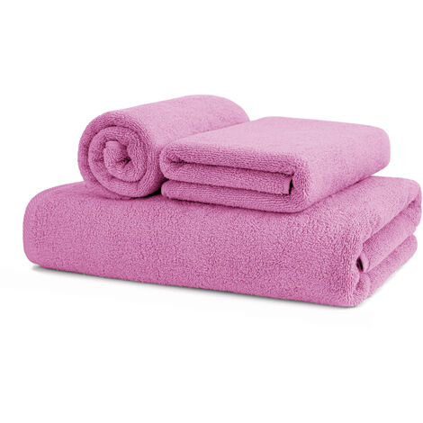 Asciugamani Salvietta Bagno In Morbida Spugna Modello Sophie Colore Fucsia, misuraOspitecoloreFucsia