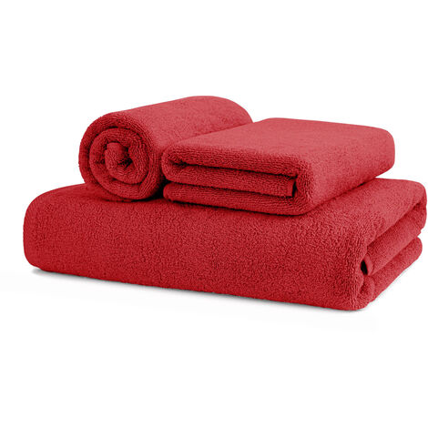 Asciugamani Salvietta Bagno In Morbida Spugna Modello Sophie Colore Rosso Cherry, misuraSalviettacoloreCherry