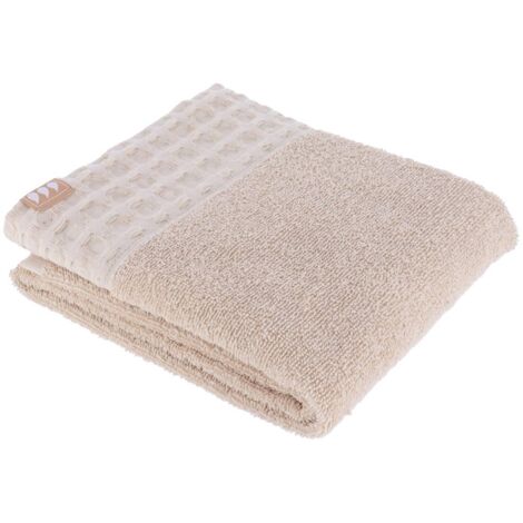 Asciugamano 50x90 cm 100% cotone - beige - Tendance