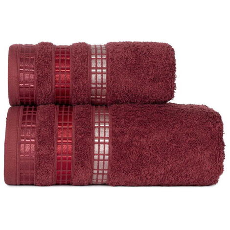 Asciugamano 70x140 bordeaux lusso Marquiseta