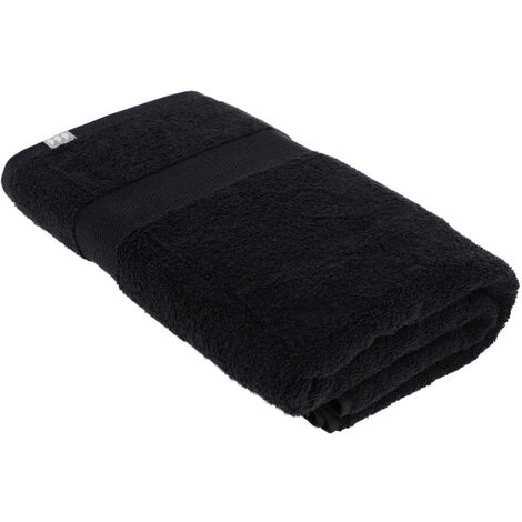 Asciugamano 90x150 cm 100% cotone - nero - Tendance