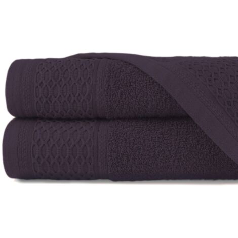 Asciugamano D Cotone 100% Solano Melanzana (L) 70x140