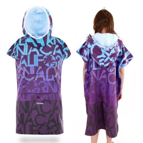 Asciugamano da piscina per bambini ad asciugatura rapida, blu navy, con cappuccio
