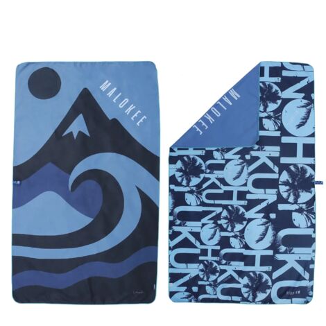 Asciugamano da viaggio in microfibra blu 145 cm x 90 cm per gite in piscina