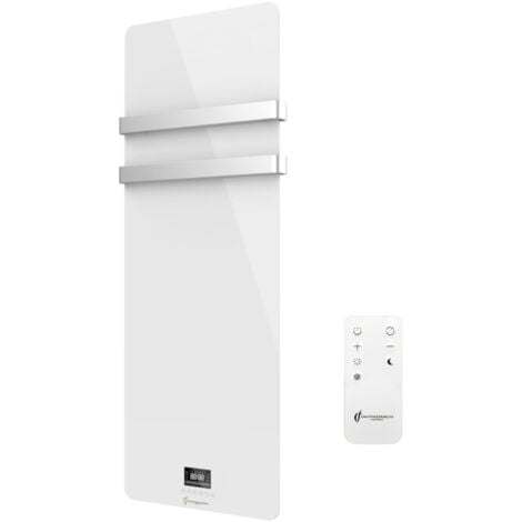 Asciugamano elettrico in Vetro Omiros Sannover 850 W Bianco