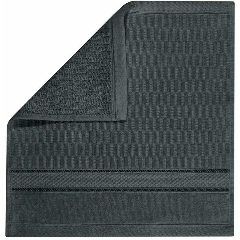 Asciugamano Perù 30x30 velluto grafite 500 g/m2