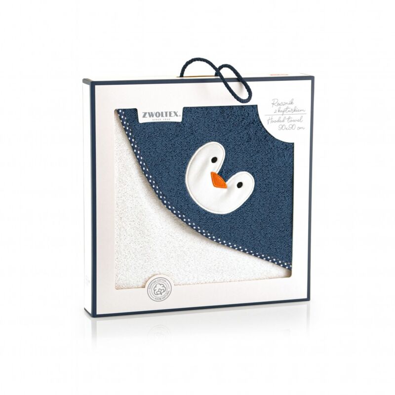 Asciugamano pinguino con cappuccio, 90x90, beige