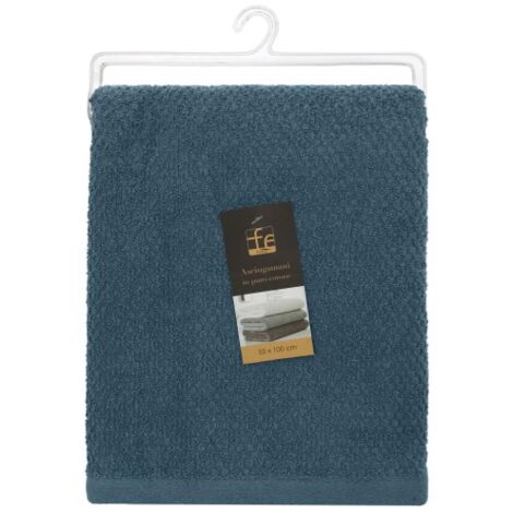 ASCIUGAMANO VISO GOLD 55X100CM BLU PASTELLO.