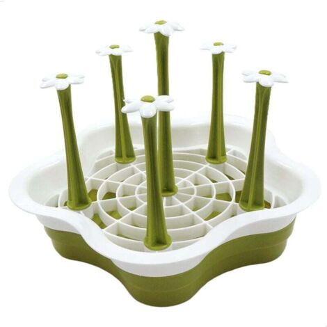 Asciugatore per bottiglie, asta di sgocciolamento, portabicchieri, portabottiglie, portabottiglie in cristallo, scolapiatti (verde)