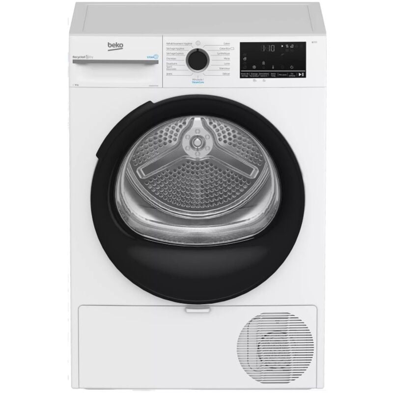 Asciugatrice a pompa di calore bianca da 60 cm e 8 kg - D5H284930W - beko