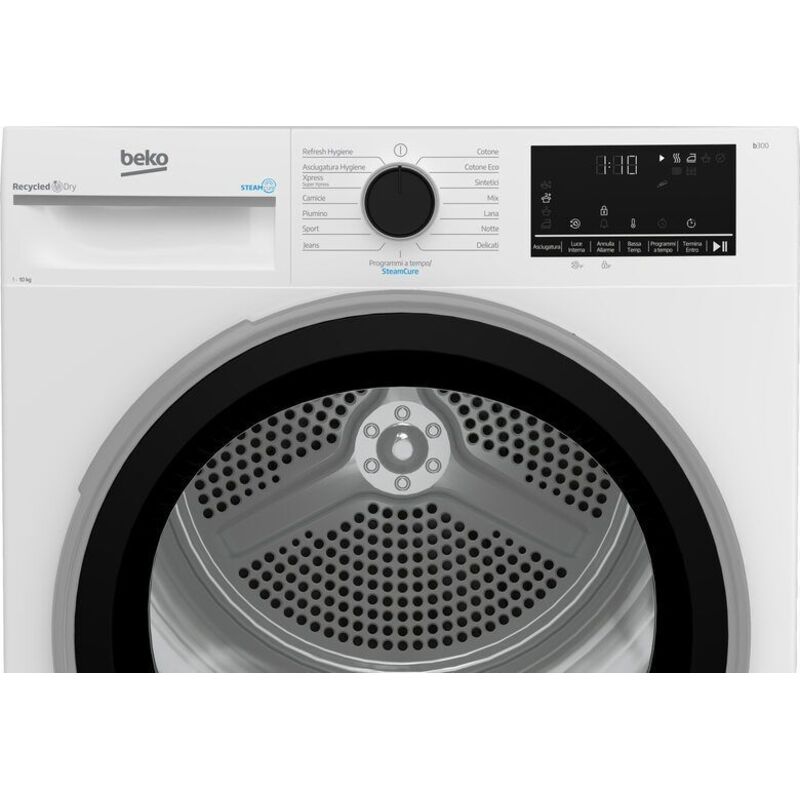 Beko BT3103ISIT Asciugatrice 10kg, Classe C, colore Bianco, oblò Nero