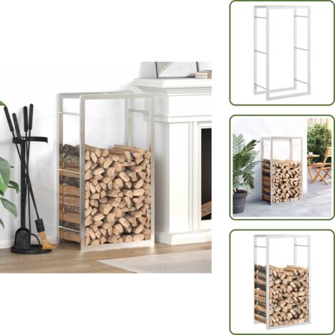 Asciugatura legna - vidaXL Portalegna 50x28x94 cm in Acciaio Inossidabile - Montaggio portalegna