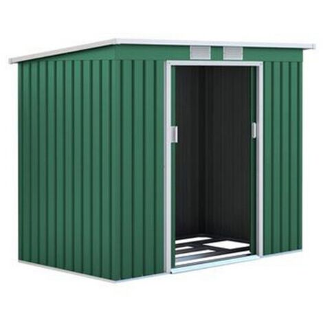 Ascot Shed - Style 1 Box - Galvanised Steel - H173 x W130 x L213 cm - Green