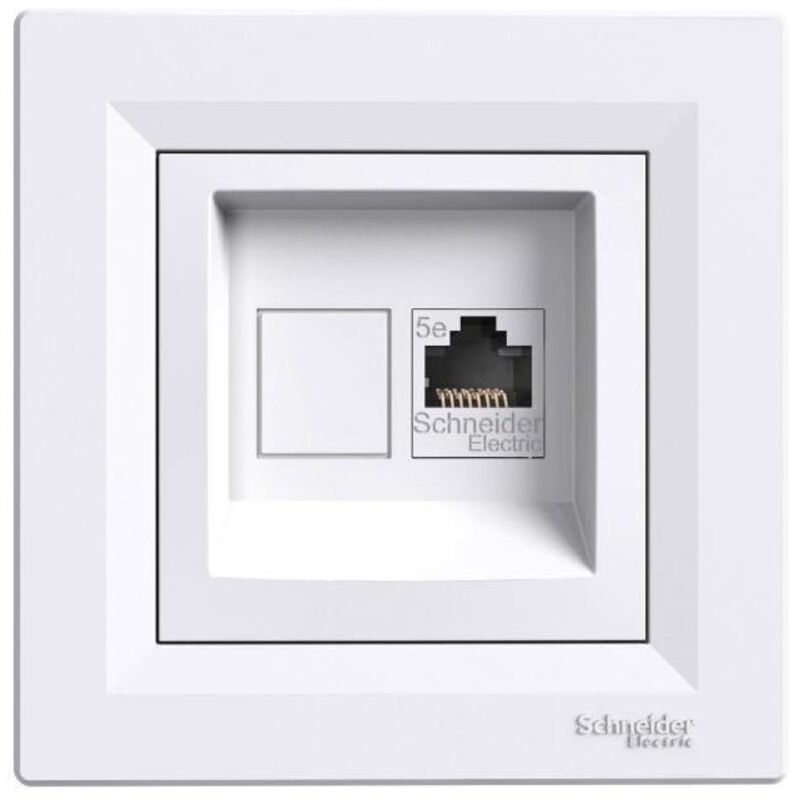 Prise RJ45 encastrable SCHNEIDER Asfora EPH4300121 Cat.5 STP - blanc Prise RJ45 encastrable SCHNEIDER Asfora EPH4300121 Cat.5 STP - blanc