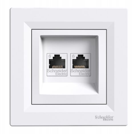 ASFORA WHITE COMPAREUR DE CÂBLES 2X UAE 8 CAT.6 UTP PLAT EPH4800121