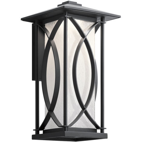 Ashbern Kichler Outdoor 1 Luce Lanterna da Parete Nero Testurizzato IP44