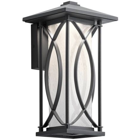 Ashbern Kichler Outdoor 1 Luce Lanterna da Parete Nero Testurizzato IP44