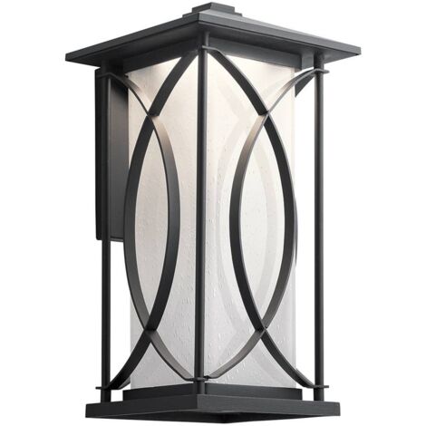 Ashbern Kichler Outdoor 1 Luce Lanterna da Parete Nero Testurizzato IP44
