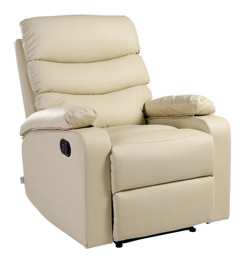 Ashby Leather Recliner Chair - Cream