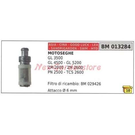ASIA Ölfilter für GL 3500 GL 4500 GL 5200 ZM 2000 ZM 2600 Kettensäge 013284