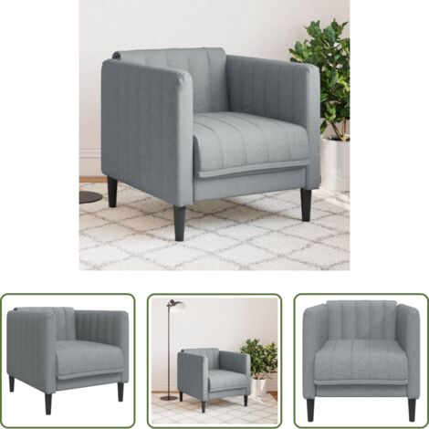 Asiento cómodo -  Sillón de tela gris claro