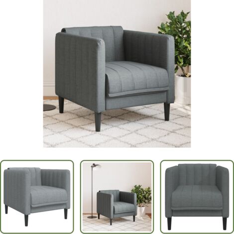 Asiento cómodo -  Sillón de tela gris oscuro