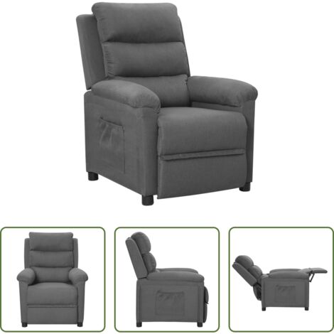 Asiento cómodo -  Sillón reclinable de tela gris claro