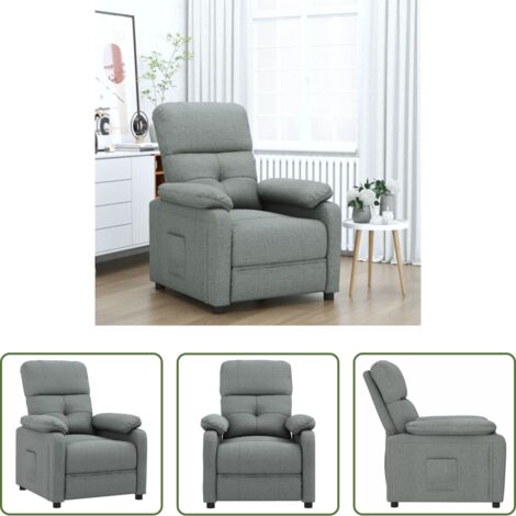 Asiento cómodo -  Sillón reclinable de tela gris oscuro