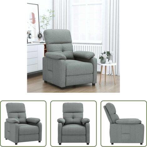 Asiento cómodo -  Sillón reclinable de tela gris oscuro