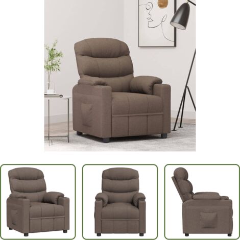Asiento cómodo -  Sillón reclinable de tela gris taupe
