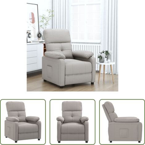 Asiento cómodo -  Sillón reclinable de tela gris taupe