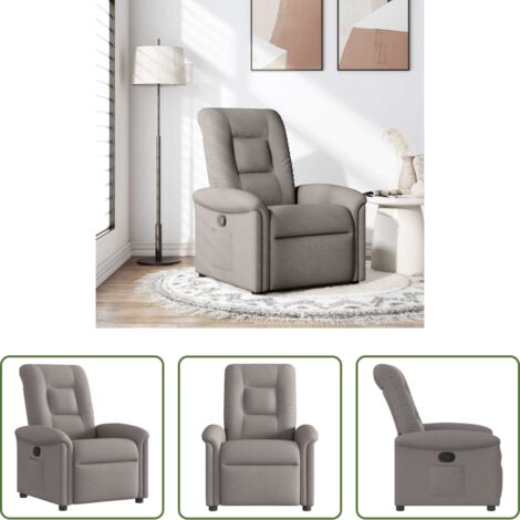 Asiento cómodo -  Sillón reclinable de tela gris taupe
