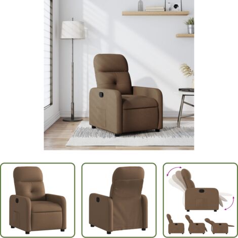Asiento cómodo -  Sillón reclinable de tela marrón