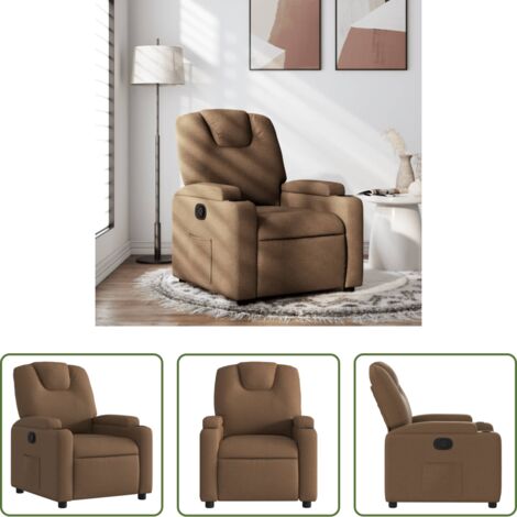 Asiento cómodo -  Sillón reclinable de tela marrón