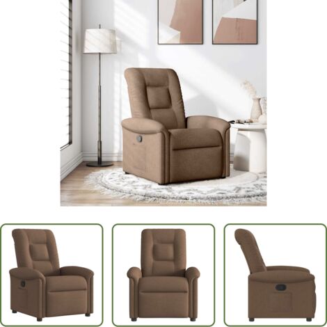 Asiento cómodo -  Sillón reclinable de tela marrón