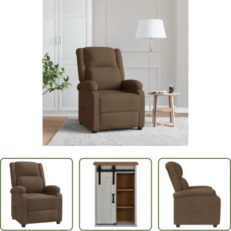 Asiento cómodo -  Sillón reclinable de tela marrón