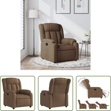 Asiento cómodo -  Sillón reclinable de tela marrón