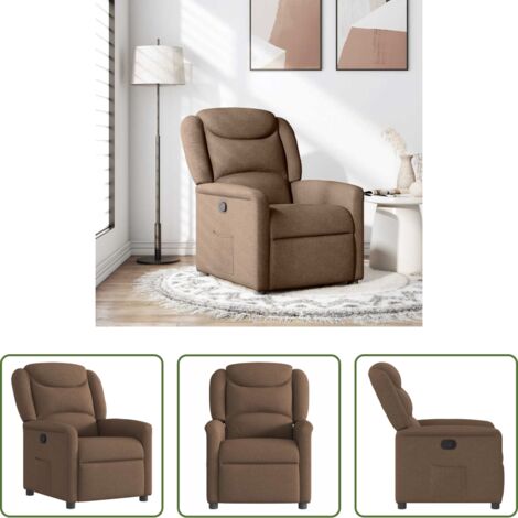 Asiento cómodo -  Sillón reclinable de tela marrón