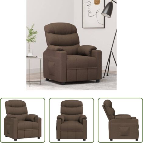 Asiento cómodo -  Sillón reclinable de tela marrón