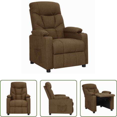 Asiento cómodo -  Sillón reclinable de tela marrón
